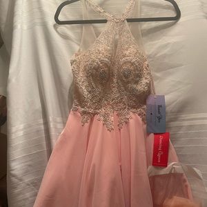 Dancing Queen Junior blush cocktail dress #2078 Small NWT